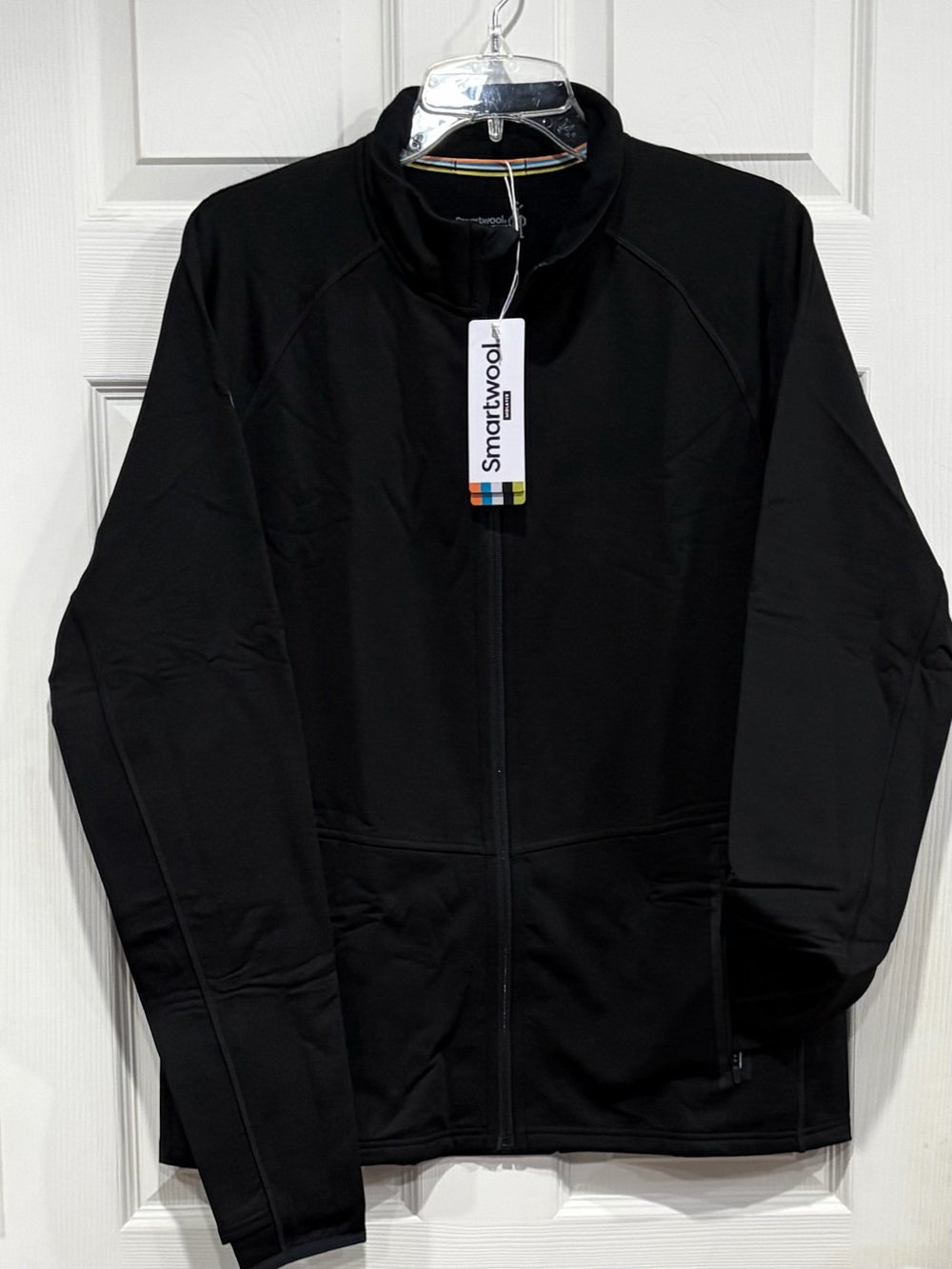 SmartWool Men's Medium Active Fleece Jacket Merino Wool Blend Black NWT Stretch